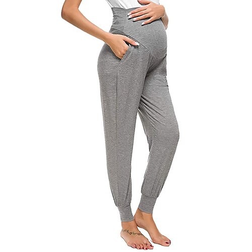 

yogabukser for kvinner gravide bukser activewear yoga stil høy midje raskt tørr treningsstudio trening dansebukser mørkegrå svart grønn sports activewear mikroelastisk