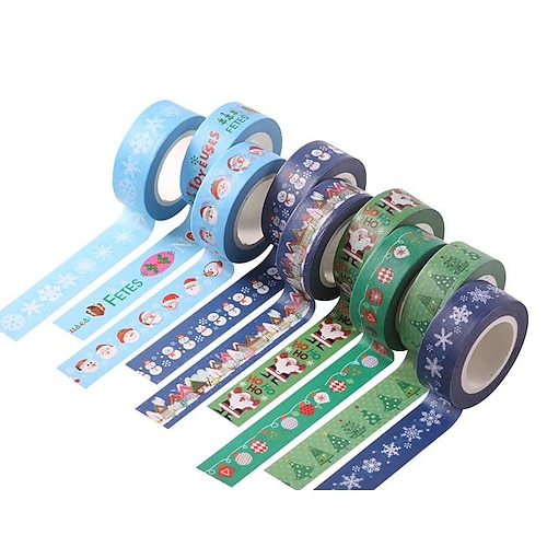 

1 Rolls Christmas Washi Tape Cute Tear-by-hand Cartoon Diy Account Sticker