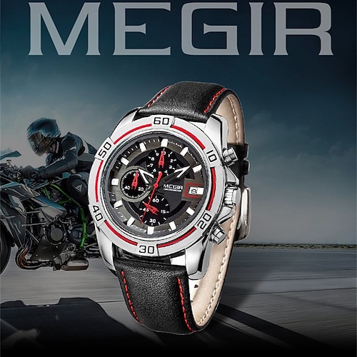 

MEGIR 2023 MEN'S WATCH LUMINOUS CHRONOGRAPH SMALL THREE-PIN MULTI-FUNCTION CALENDAR SPORTS QUARTZ WATCH