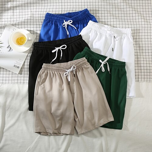 

Homme Actif Short 3 pouces Short Short Court Shorts décontractés Cordon Taille elastique Couleur unie Confort Respirable Court Sport extérieur Casual du quotidien Mode Vêtement de rue Noir Vert