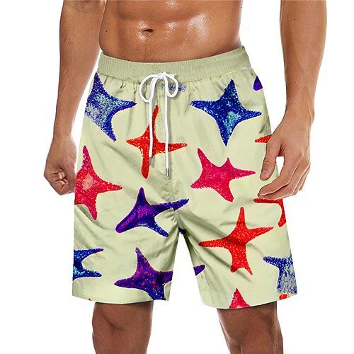 

Men's Swim Trunks Swim Shorts Quick Dry Board Shorts Bathing Suit Mesh Lining with Pockets Drawstring Swimming Surfing Beach Water Sports Printed Spring Summer