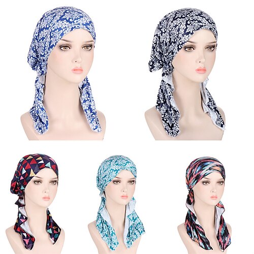 

Women's Turban Home Daily Solid / Plain Color Polyester Simple 1 pcs