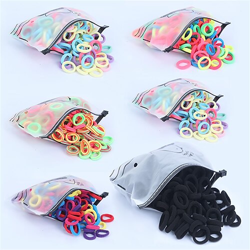 

100 Pcs New 2.5cm Color Ring Ring Girl Small Towel Ring 100 Small Bird Bags Hit The Hair Rope Hair Ring