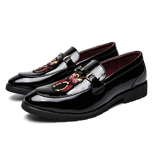 

Men's Loafers Slip-Ons Casual Classic Daily Office Career PU Black Spring Summer