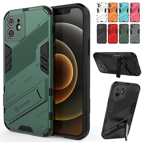 

Shockproof Armor Ring Holder Phone Case For iPhone 12 11 Pro Max 11 Pro 8 7 Plus XS XR Cover Holder Thin Kickstand Back Cover