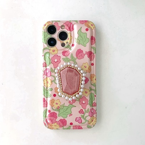 

Phone Case For Apple Back Cover iPhone 13 12 11 Pro Max X XR XS Max Bumper Frame Soft Edges Non-Yellowing Flower Rubber TPU