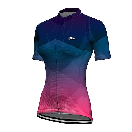 

21Grams Women's Cycling Jersey Short Sleeve Bike Top with 3 Rear Pockets Mountain Bike MTB Road Bike Cycling Breathable Quick Dry Moisture Wicking Reflective Strips Dark Blue Polyester Spandex Sports