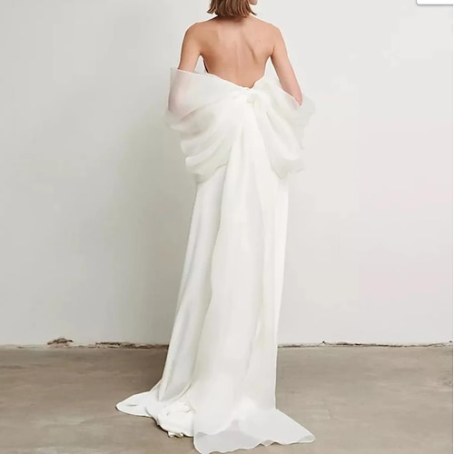 

Wickeltücher für Frauen Braut Wraps Wraps für Hochzeitsgäste Voiles und Sheers Brautkleidung Halbe Ärmel Organza Hochzeit Schals Mit Schleife(n) Für Hochzeit Ganzjährig