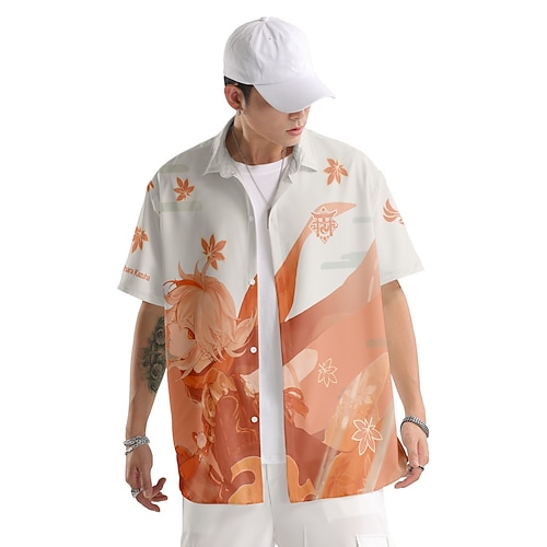 

Inspired by Genshin Impact Kaedehara Kazuha Blouse / Shirt Anime Polyster Anime 3D Harajuku Graphic Shirt For Men's
