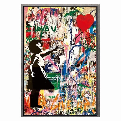 

Handmade Hand Painted Oil Painting Wall Street Art Little Girl Home Decoration Decor Rolled Canvas No Frame Unstretched