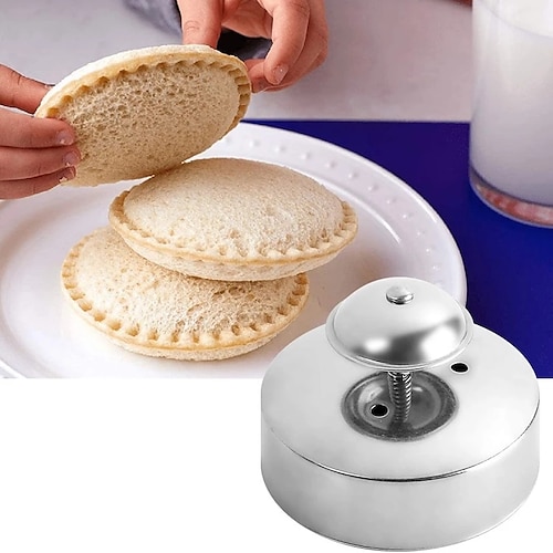 

1pc Hamburger Pie Sealer Mold Bread Round Stainless Steel DIY Sandwich Cutter BakingStainless Steel Sandwich Cutting Sealing Mould 2pcs