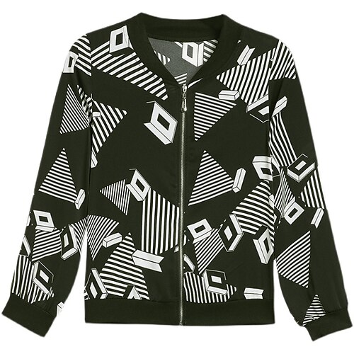

Women's Plus Size Jacket Pocket Color Block Causal Going out Long Sleeve Crew Neck Regular Spring Summer Black L XL XXL 3XL 4XL