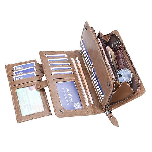 

Travel Passport Holder ID Holder Business Men's Wallet Large-capacity Multi-function Zipper Mobile Phone Bag Clutch Bag Men