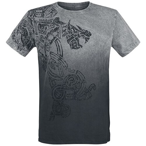 

Men's T shirt Tee 3D Print Graphic Patterned Gradient Crew Neck Daily Sports Print Short Sleeve Tops Basic Casual Classic Big and Tall Gray / Summer