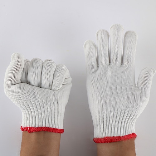 

Men's Women's Safety Work Gloves Daily Work & Safety Solid Colored Nylon Retro Non-Skid 3 Pairs