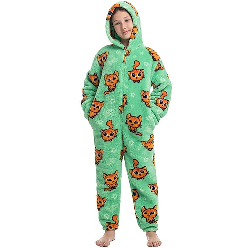 

Kid's Teenager Kigurumi Pajamas Nightwear Animal Onesie Pajamas Cosplay For Men and Women Boys and Girls Christmas Animal Sleepwear Cartoon Festival / Holiday Costumes