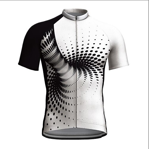 

21Grams Men's Cycling Jersey Short Sleeve Bike Jacket Tracksuit Jersey with 3 Rear Pockets Mountain Bike MTB Road Bike Cycling Cycling Breathable Quick Dry Reflective Strips White Graphic Animal