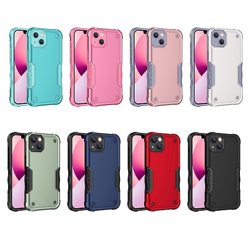 

Phone Case For Apple Back Cover Classic Series iPhone 14 iPhone 13 Pro Max 12 11 SE 2022 X XR XS Max 8 7 Support Wireless Charging Military Grade Protection Shockproof Armor TPU PC