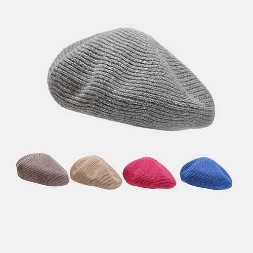 

9 Colors Autumn Winter Hat Wool Thick Berets French Artist Beret Women Painter Hat Girls Berets Female Warm Beanies Cap Party Decorate
