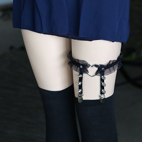 

Goth Girl Punk & Gothic Steampunk Rockabilly Leg Garter Leg Chain Women's Costume Vintage Cosplay Party / Evening Leg Warmers Masquerade