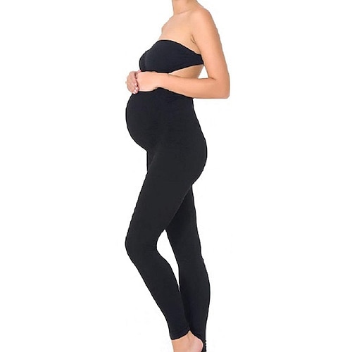 

Women's Maternity Leggings High Waist Yoga Pants Maternity Activewear Leggings Bottoms Butt Lift Quick Dry Black Yoga Gym Workout Pilates Sports Activewear Stretchy Skinny Athletic Athleisure Wear