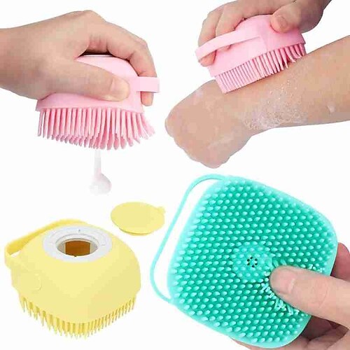 

Exfoliating Body Scrub Bath Brush Bath Brush Silicone Massage Brush Creative Refillable Liquid 80ml Shower Bath Ball Brush