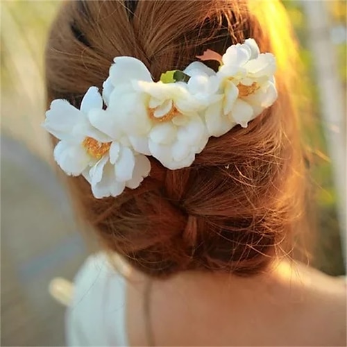 

Wedding Photo Bridal Headwear Small Peony Head Flower Hairpin Edge Clip Beach Holiday Accessories Hair Accessories