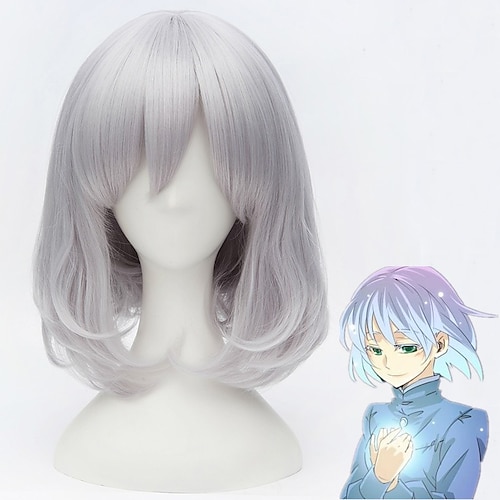 

Cosplay Costume Wig Sophie Hatter Howl's Moving Castle Anime & Comic Wavy With Bangs Machine Made Wig 12 inch Synthetic Hair Men's Adjustable Silver / Party / Evening