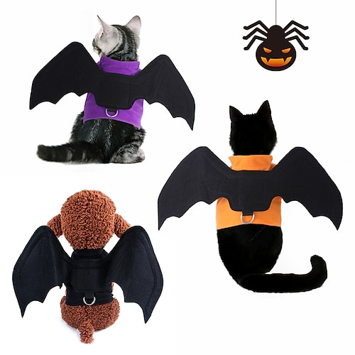 

Festival Pet Transformation Costume Bat Wings Cat Dog Bat Suit Foldable Dog Clothes