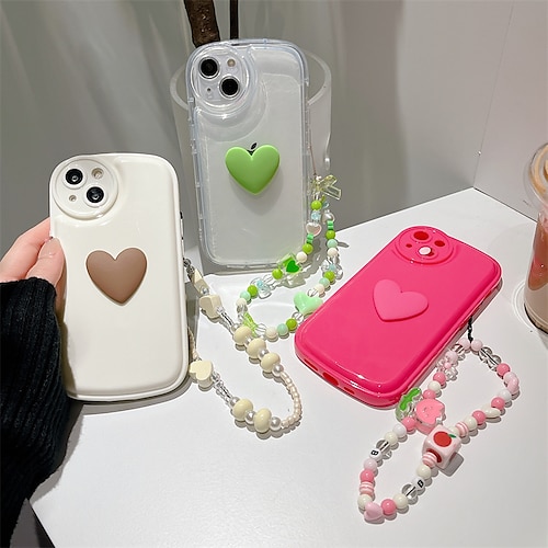 

Phone Case For Apple Classic Series iPhone 13 Pro Max 12 11 SE 2022 X XR XS Max 8 7 Bumper Frame Soft Edges Non-Yellowing Heart TPU PC