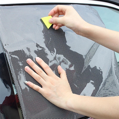 

StarFire 4PCS Sun Block Film Anti-UV Car Static Sunshade Stickers Window Glass Sunscreen Curtain Insulation Car Sunroof Sun Solar Film