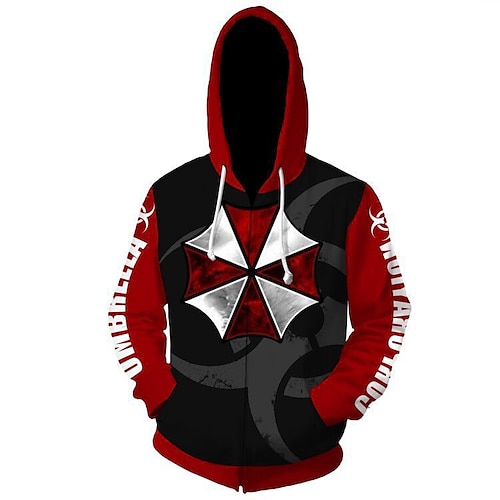 

Inspired by Resident Evil Umbrella Corporation Cartoon Manga Outerwear Anime Classic Street Style Outerwear For Men's Women's Unisex Adults' 3D Print 100% Polyester