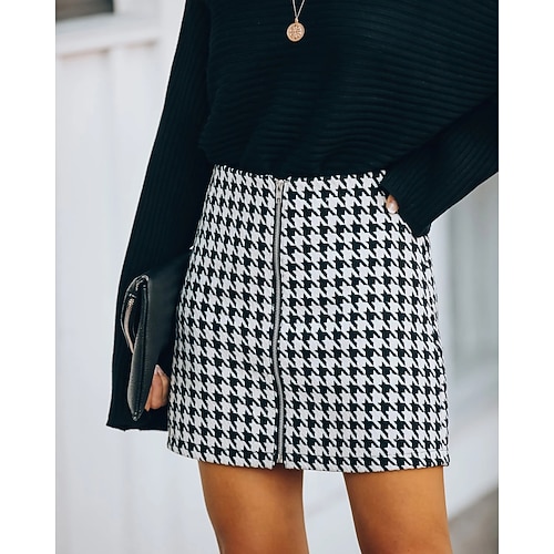 

Women's Skirt Mini Polyester White Skirts Spring & Summer Sequins Lace Sparkle Tulle Without Lining Metallic Sexy Weekend S M L / Plus Size / Slim