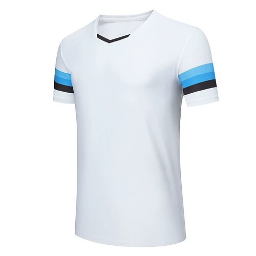 

Men's Tennis Shirt Athletic Shirt Breathable Quick Dry Moisture Wicking Short Sleeve T Shirt Regular Fit V Neck Patchwork Summer Gym Workout Tennis Badminton / Micro-elastic / Lightweight