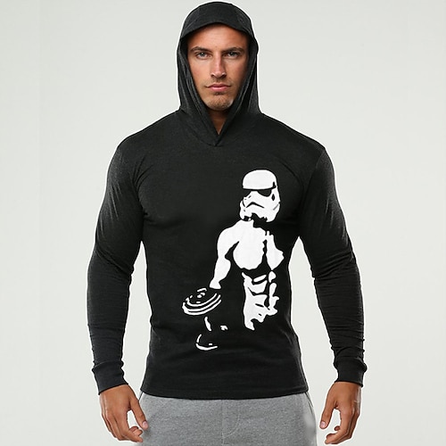 

Men's Workout Shirt Running Shirt Long Sleeve Hoodie Athletic Athleisure Thermal Warm Breathable Moisture Wicking Running Jogging Training Sportswear Activewear Graphic Black Claret-red Gray