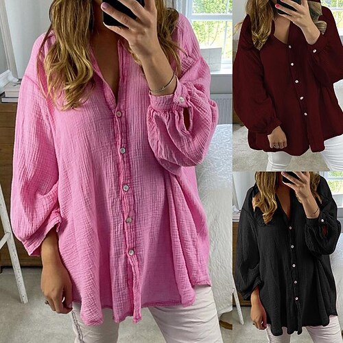 

Shirt Shirt Black Wine Red S