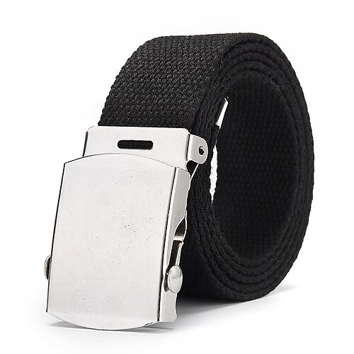 

Men's Women's Tactical Belt Nylon Canvas Sliding Buckle Plain Casual Classic Party Daily Green Black Gray Coffee