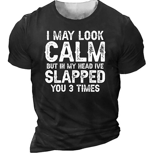 

Men's Unisex T shirt Tee Graphic Letter Crew Neck Army Green Navy Blue Black 3D Print Outdoor Street Short Sleeve Print Clothing Apparel Vintage Sports Designer Casual / Summer / Summer