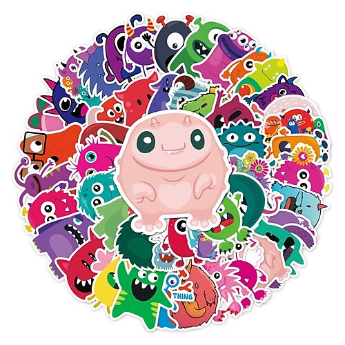 

50pcs Animal Stickers for Student Notebook Gifts Waterproof Self-adhesive Cartoon for Women Men Girls