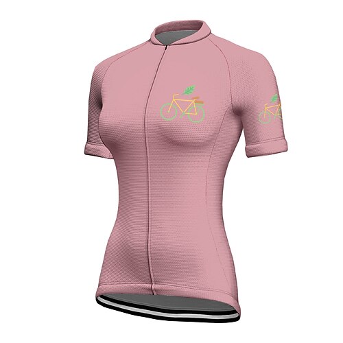 

21Grams Women's Cycling Jersey Short Sleeve Bike Top with 3 Rear Pockets Mountain Bike MTB Road Bike Cycling Breathable Quick Dry Moisture Wicking Rosy Pink Graphic Patterned Spandex Polyester Sports