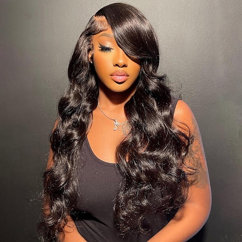 

Full Lace Frontal Wig Side Part Free Part Water Wave Curly Human Hair Wig 13x6 Hd Body Wave Lace Front Wigs For Women