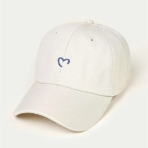 

Women's Hat Baseball Cap Black Beige Outdoor Street Daily Embroidery Heart Fashion Dustproof Sports