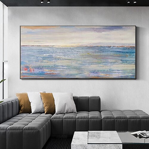 

Oil Painting Handmade Hand Painted Wall Art Abstract DuskSeascape Landscape Home Decoration Dcor Rolled Canvas No Frame Unstretched