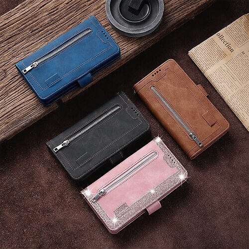 

Phone Case For Apple Wallet Card iPhone 13 Pro Max 12 11 SE 2022 X XR XS Max 8 7 Flip Magnetic Dustproof Solid Colored TPU PU Leather