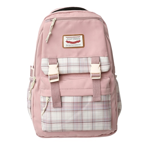 

Per donna bambini Zaino per la scuola Scuola Giornaliero Color Block Nylon Massima capacità Impermeabile Duraturo Cerniera Nero Rosa Blu