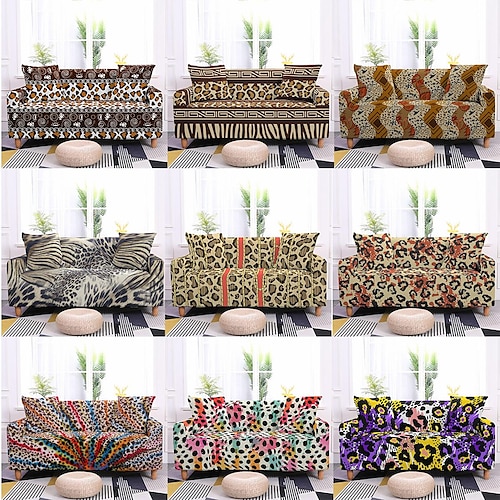 

Stretch Sofa Cover Slipcover Elastic Sectional Couch Armchair Loveseat 4 Or 3 Seater L Shape Soft Durable Washable