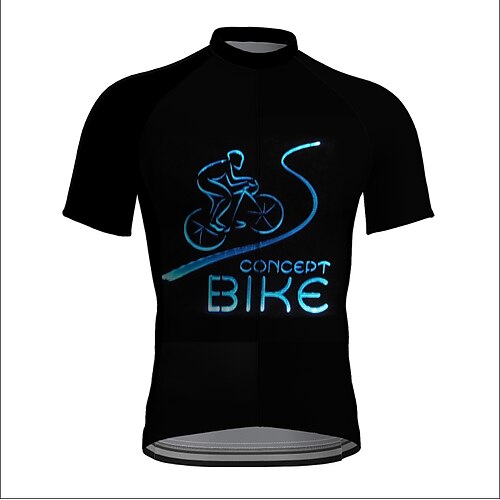 

21Grams Men's Cycling Jersey Short Sleeve Bike Jacket Tracksuit Jersey with 3 Rear Pockets Mountain Bike MTB Road Bike Cycling Cycling Breathable Quick Dry Reflective Strips Black Graphic Animal