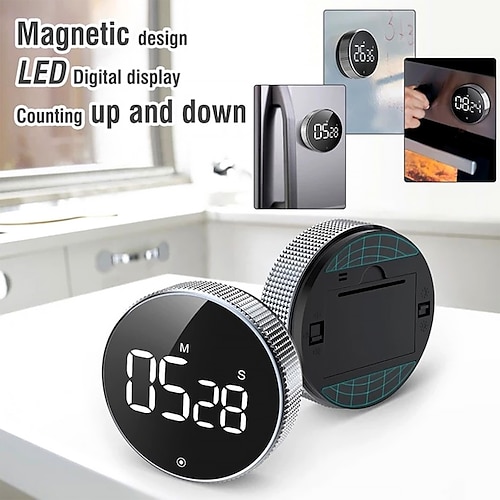 Kitchen Timers,Digital Classroom Timer for Kids, Large Magnetic LED  Countdown Timer with Constant Light Function for classrooms, Quiet for  Children