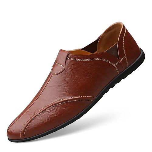 

Homme Mocassins et ChaussonsD6148 Casual Classique du quotidien Bureau et carrière Polyuréthane Noir Marron Printemps Eté