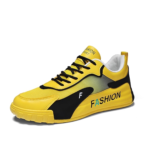 

Homme Basket Chaussures de confort Chaussures de skate Casual Athlétique Marche Polyuréthane Noir Jaune Blanche Printemps